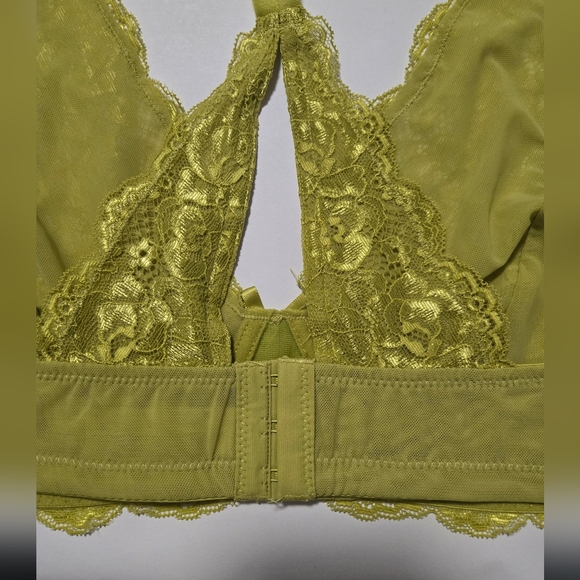 New Zoey Lace Olive Bralette / Size L - Picture 3 of 12